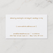 Golden Hearts Confetti White Delicate Glam Visitekaartje (Achterkant)