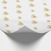 Golden Hearts en Bows Gift Wrap Cadeaupapier (Hoek)