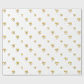 Golden Hearts en Bows Gift Wrap Cadeaupapier (Vlak)