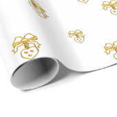 Golden Hearts en Bows Gift Wrap Cadeaupapier (Rol Hoek)