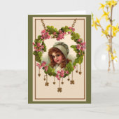 Golden Hearts en Shamrocks - Kaart (Gele Bloem)