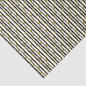 Golden Hearts en zwarte Stripes Tissuepapier (Detail)