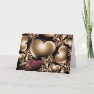 Golden Hearts - Kaart van Valentijns, leeg van bin