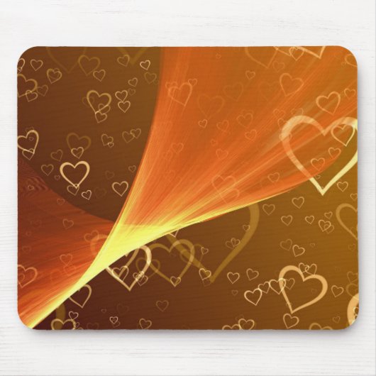 Golden Hearts Mousepad Muismat (Voorkant)