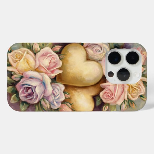 Golden Hearts Pastel Pallet Case-Mate iPhone Case (Achterkant (horizontaal))