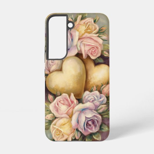 Golden Hearts Pastel Pallet Samsung Galaxy Hoesje (Achterkant)