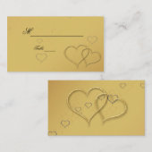 Golden Hearts - Place Card Plaatskaartje (Voorkant / Achterkant)