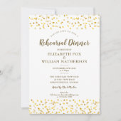 Golden Hearts Rehearsal Dinner Kaart (Voorkant)