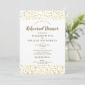 Golden Hearts Rehearsal Dinner Kaart (Staand voorkant)