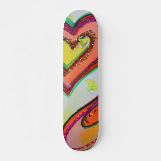 Golden Hearts Skateboard (Voorkant)