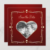 Golden Hearts - sparen de datumaankondiging Save The Date (Voorkant / Achterkant)