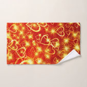 Golden Hearts Star Burst Bad Handdoek (Handdoek)