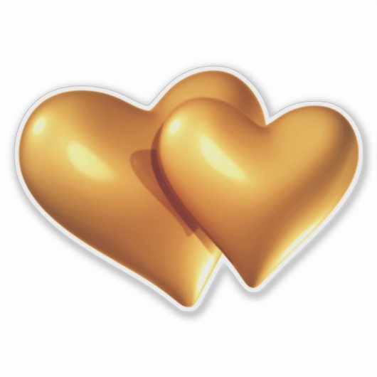 Golden Hearts Sticker (Voorkant)