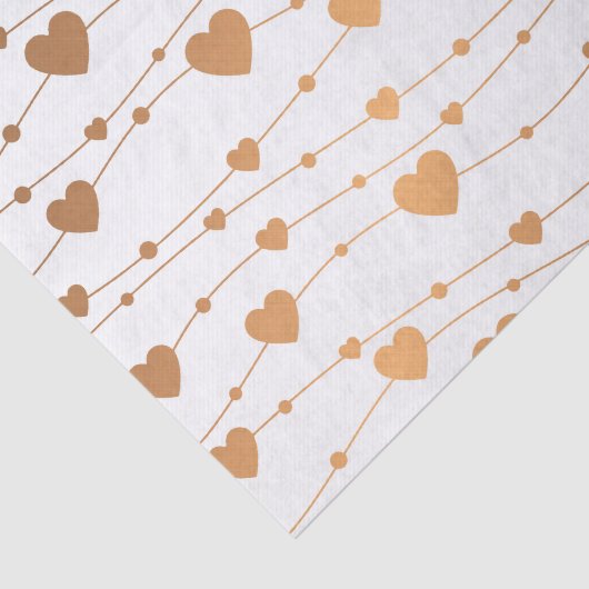 Golden Hearts Tissuepapier (Detail)
