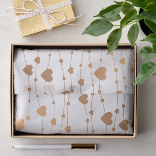 Golden Hearts Tissuepapier (Geschenk)