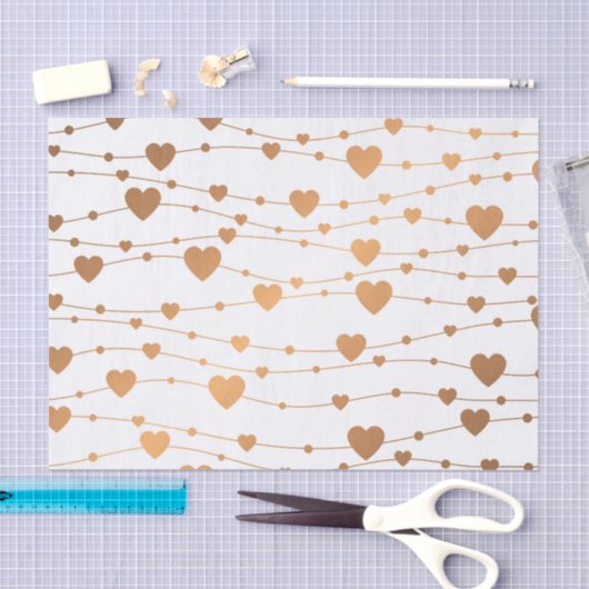 Golden Hearts Tissuepapier (Craft)