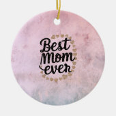 Golden Hearts Trendy Script Beste Mam Ooit Modern Keramisch Ornament (Voorkant)