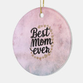 Golden Hearts Trendy Script Beste Mam Ooit Modern Keramisch Ornament (Links)