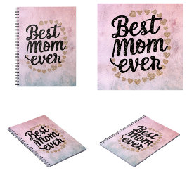Golden Hearts Trendy Script Beste Mam Ooit Modern Notitieboek