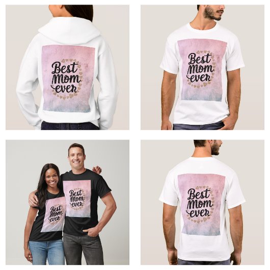 Golden Hearts Trendy Script Beste Mam Ooit Modern T-shirt