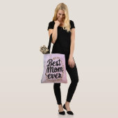 Golden Hearts Trendy Script Beste Mam Ooit Modern Tote Bag (Op model)