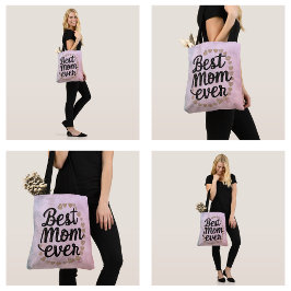 Golden Hearts Trendy Script Beste Mam Ooit Modern Tote Bag