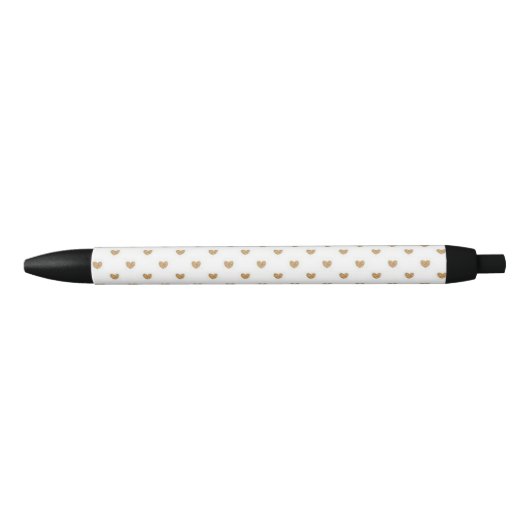 Golden Hearts Zwarte Inkt Pen (Voorkant)