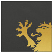 Golden Heraldic Lion Fabric Stof (Close Up)