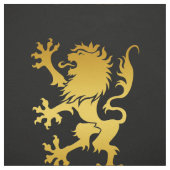 Golden Heraldic Lion Fabric Stof (Swatch)