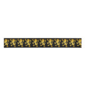 Golden Heraldic Lion Ribbon Grosgrain Lint (Voorkant)