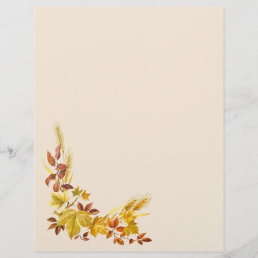Golden herfbladeren Letterhead (Voorkant)