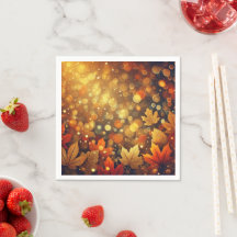 Golden Herfst Foliage Bokeh Effect Decoupage serve