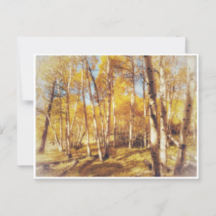 Golden Herfst Foliage Forest Landscape Briefkaart