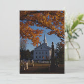 Golden Herfst Foliage / Kerk & Begraafplaats Brief Kaart (Staand voorkant)