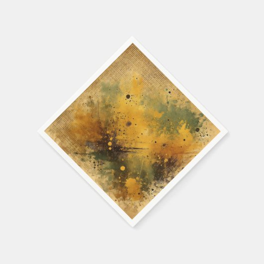 Golden Herfst Harvest Distressed Ink Decoupage Servet (Hoek)