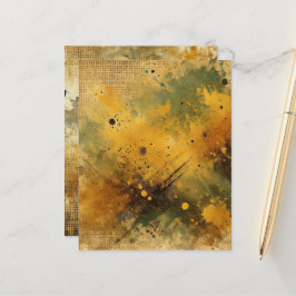 Golden Herfst Harvest Distressed Ink Scrapbook Pap