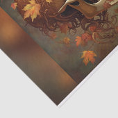 Golden Herfst schedel Gothic Decoupage papier (Detail)