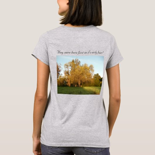 Golden herfst Thousand Oaks Park tree T-shirt (Achterkant)