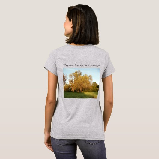 Golden herfst Thousand Oaks Park tree T-shirt (Achterkant volledig)