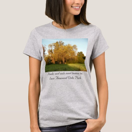 Golden herfst Thousand Oaks Park tree T-shirt (Voorkant)