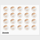 Golden Herfst Tree verlaat rustieke bruiloft Ronde Sticker (Vel)