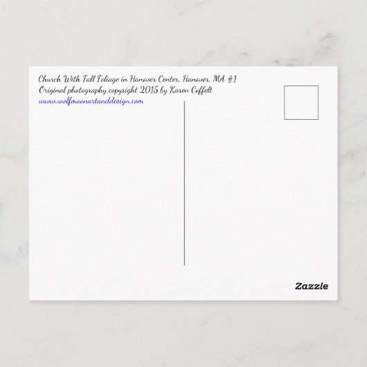 Golden Herfst vult Uitzicht van kerken van begraaf Briefkaart (Achterkant)