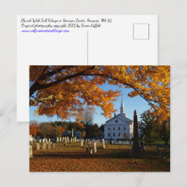 Golden Herfst vult Uitzicht van kerken van begraaf Briefkaart