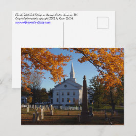 Golden Herfst vult Uitzicht van kerken van begraaf Briefkaart