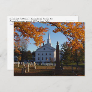 Golden Herfst vult Uitzicht van kerken van begraaf Briefkaart
