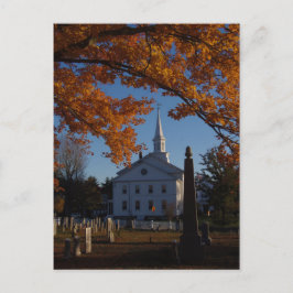 Golden Herfst vult Uitzicht van kerken van begraaf Briefkaart