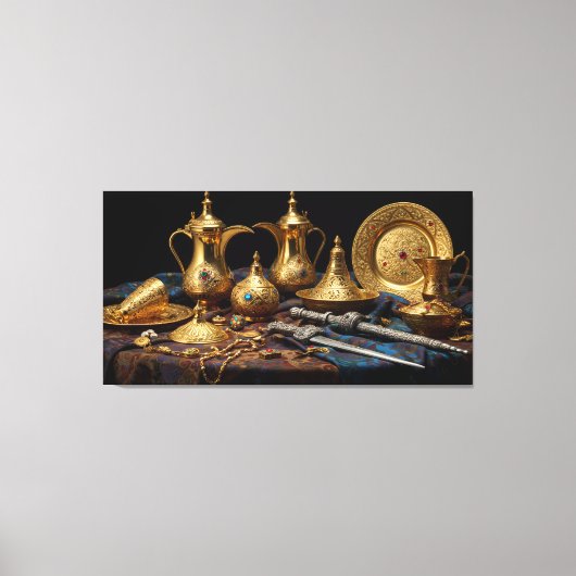 Golden Heritage – Een meesterwerk van elegantie Canvas Afdruk (Voorkant)