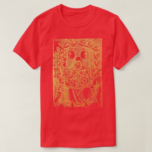 Golden  Hermes Trismegistus Alchemy Illustr T-shirt (Design voorkant)