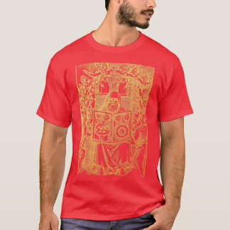 Golden  Hermes Trismegistus Alchemy Illustr T-shirt