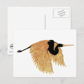 Golden Heron Briefkaart (Voorkant / Achterkant)